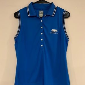 Royal blue Page & Tuttle golf polo. Medium